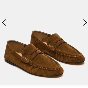 Women's Brown Suede Loafers